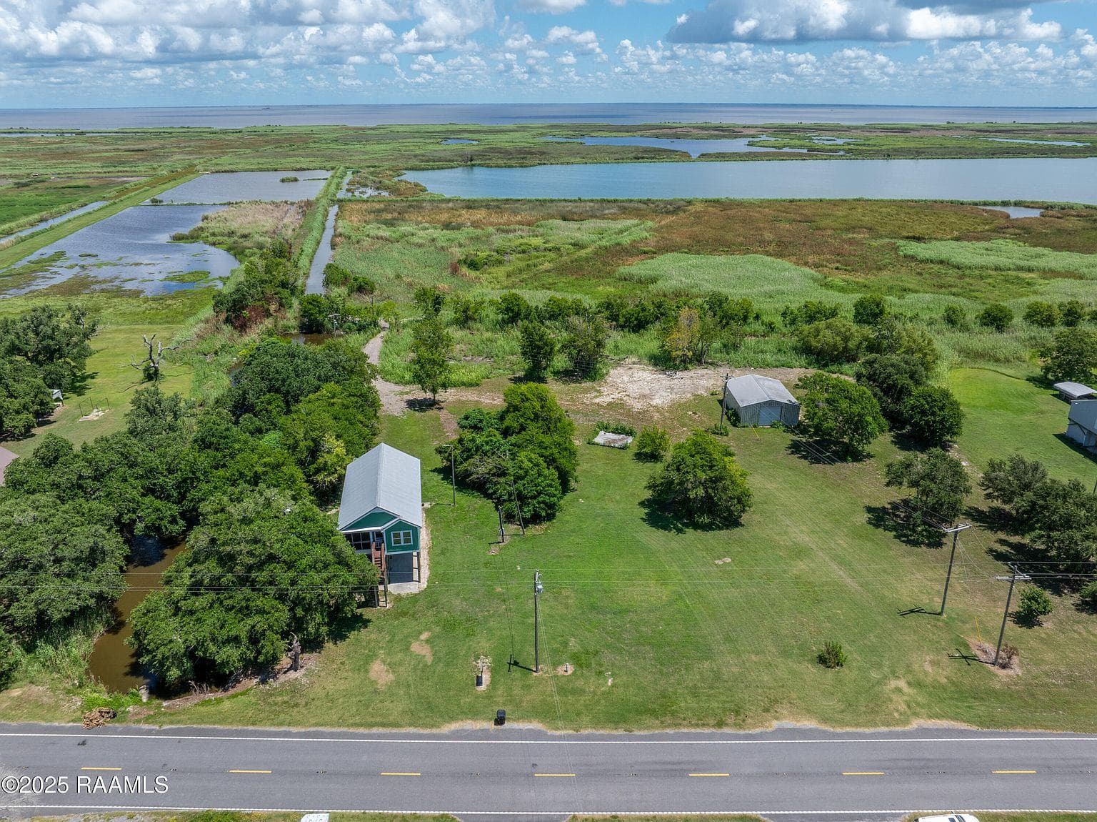 Aerial over the wetlands