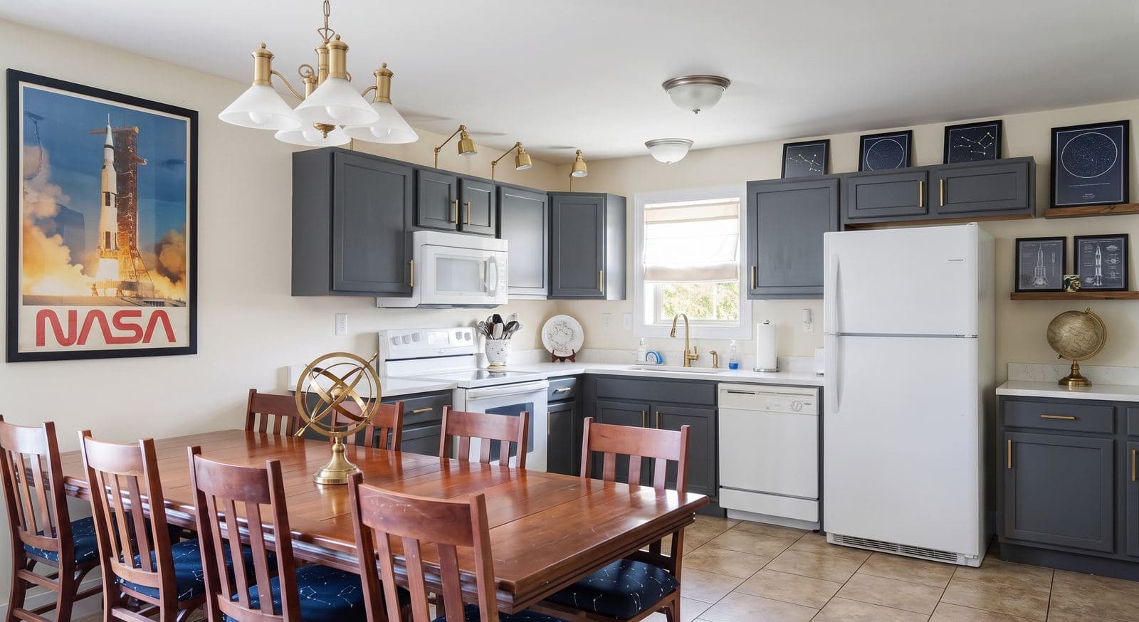 Dining table and galley
